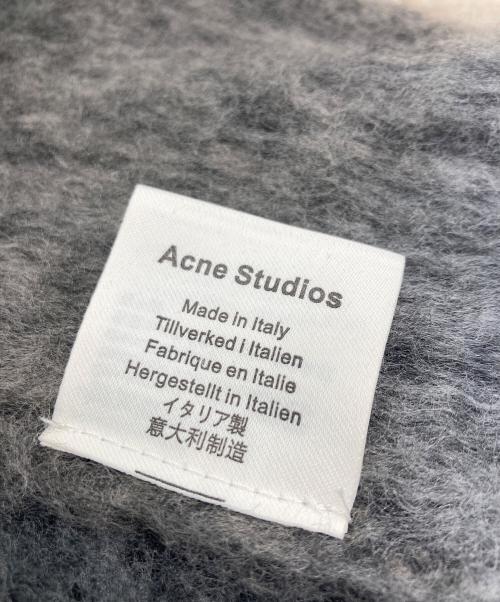 Acne studios（アクネ ストゥディオス）Acne studios (アクネ ストゥディオス) チェックアルパカウールマフラー グリーンの古着・服飾アイテム