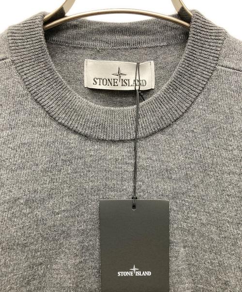 STONE ISLAND（ストーンアイランド）STONE ISLAND (ストーンアイランド) LIGHT RWS PURE WOOLニット グレー サイズ:Ｍの古着・服飾アイテム