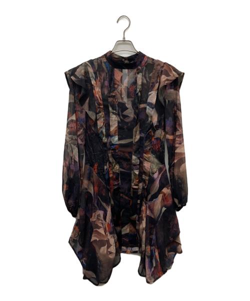 ALL SAINTS（オールセインツ）ALL SAINTS (オールセインツ) FLEUR LS TIPPI DRESS/WD159Z ブラウン サイズ:SIZE 8の古着・服飾アイテム