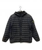 STONE ISLANDストーンアイランド）の古着「21AW Garment Dyed Down Jacket ジップアップ フーディ ダウン ジャケット/751542725」｜ブラック