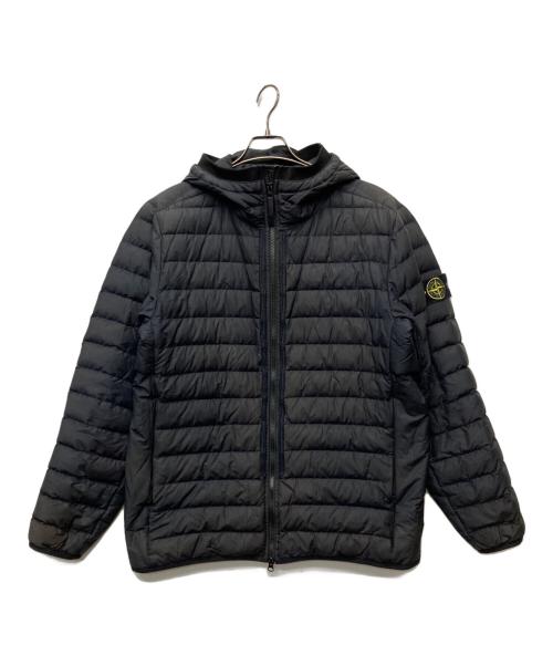 STONE ISLAND（ストーンアイランド）STONE ISLAND (ストーンアイランド) 21AW Garment Dyed Down Jacket ジップアップ フーディ ダウン ジャケット/	751542725 ブラック サイズ:XLの古着・服飾アイテム