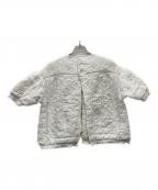 TAO COMME des GARCONSタオ コムデギャルソン）の古着「立体刺繍バックオープンS/Sスウェット/TI-N008」｜ホワイト