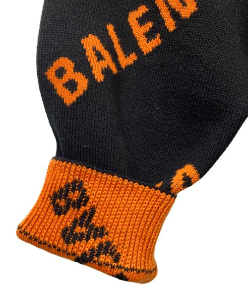 BALENCIAGA（バレンシアガ）BALENCIAGA (バレンシアガ) Multi-Logo Oversized Knit ブラック×オレンジ サイズ:Sの古着・服飾アイテム