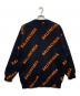 BALENCIAGA (バレンシアガ) Multi-Logo Oversized Knit ブラック×オレンジ サイズ:S：35000円