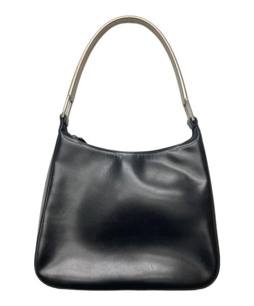 PRADA（プラダ）PRADA (プラダ) レザーワンショルダーバッグ ブラックの古着・服飾アイテム