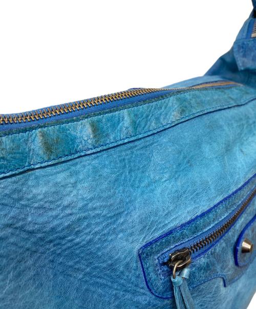 BALENCIAGA（バレンシアガ）BALENCIAGA (バレンシアガ) The Day ザ デイショルダーバッグ ブルーの古着・服飾アイテム