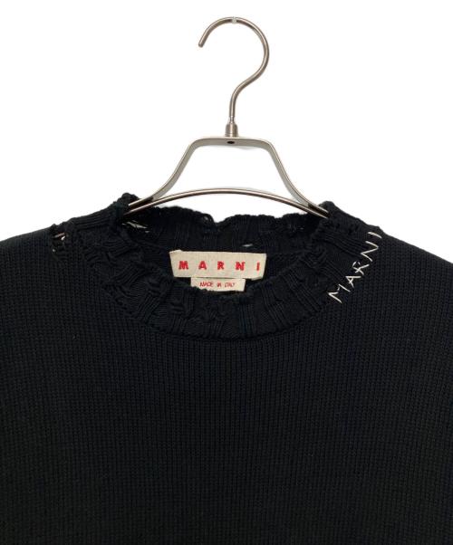 MARNI（マルニ）MARNI (マルニ) ブラック ツイスト クルーネック セーター ブラック サイズ:44の古着・服飾アイテム