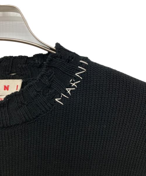 MARNI（マルニ）MARNI (マルニ) ブラック ツイスト クルーネック セーター ブラック サイズ:44の古着・服飾アイテム