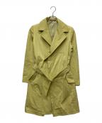 yohji yamamoto+noirヨウジヤマモトプリュスノアール）の古着「ステンカラーコート/NJ-C15-605」｜グリーン