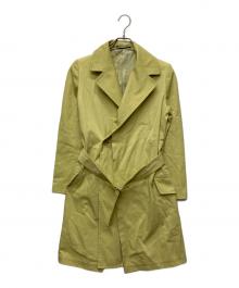 yohji yamamoto+noir（ヨウジヤマモトプリュスノアール）の古着「ステンカラーコート/NJ-C15-605」｜グリーン