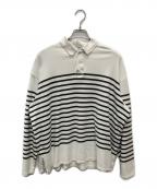 Graphpaperグラフペーパー）の古着「Panel Border L/S Polo」｜グレー