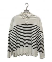 Graphpaper（グラフペーパー）の古着「Panel Border L/S Polo」｜グレー