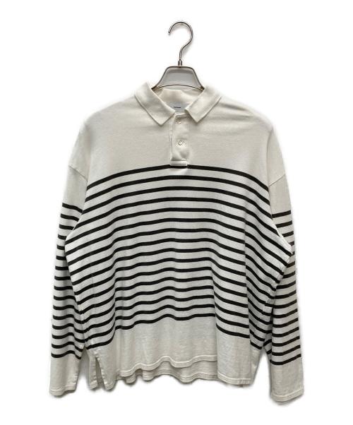 Graphpaper（グラフペーパー）Graphpaper (グラフペーパー) Panel Border L/S Polo グレー サイズ:FREEの古着・服飾アイテム