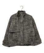 Nobleノーブル）の古着「ビッグヘリンボンショートブルゾン/22011240103040」｜グレー