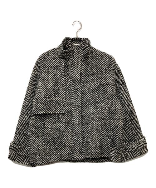 Noble（ノーブル）Noble (ノーブル) ビッグヘリンボンショートブルゾン/22011240103040 グレー サイズ:SIZE Freeの古着・服飾アイテム