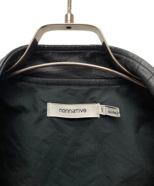 nonnative（ノンネイティブ）nonnative (ノンネイティブ) BIKER BLOUSON COW LEATHER/NN-J3005 ブラック サイズ:1の古着・服飾アイテム