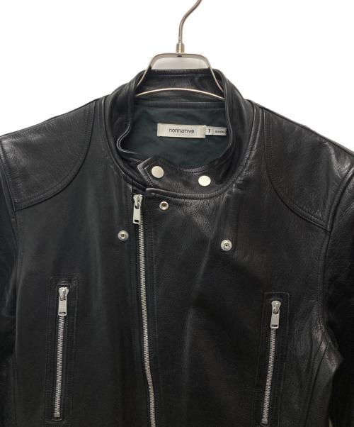 nonnative（ノンネイティブ）nonnative (ノンネイティブ) BIKER BLOUSON COW LEATHER/NN-J3005 ブラック サイズ:1の古着・服飾アイテム