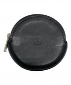 LOEWEロエベ）の古着「円形レザーコインケース」｜ブラック