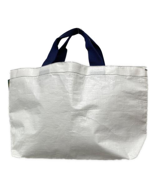 Herve Chapelier（エルベシャプリエ）Herve Chapelier (エルベシャプリエ) マルシェバッグM/2012PP ホワイト×ネイビーの古着・服飾アイテム