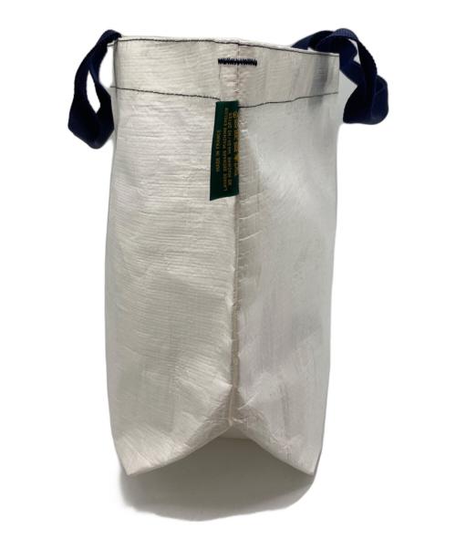 Herve Chapelier（エルベシャプリエ）Herve Chapelier (エルベシャプリエ) マルシェバッグM/2012PP ホワイト×ネイビーの古着・服飾アイテム