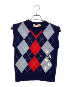 MARNIマルニ）の古着「MA MAGLIA V NECK VEST」｜ネイビー