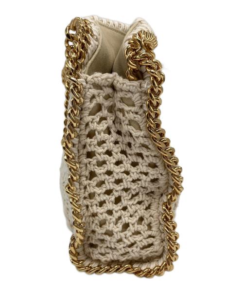 STELLA McCARTNEY（ステラマッカートニー）STELLA McCARTNEY (ステラマッカートニー) ファラベラコットンクロシェタイニートートバッグ アイボリー×ゴールドの古着・服飾アイテム