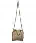 STELLA McCARTNEY (ステラマッカートニー) ファラベラコットンクロシェタイニートートバッグ アイボリー×ゴールド：32000円