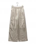 IENAイエナ）の古着「ダブルサテンイージーパンツ/25030900019130」｜アイボリー