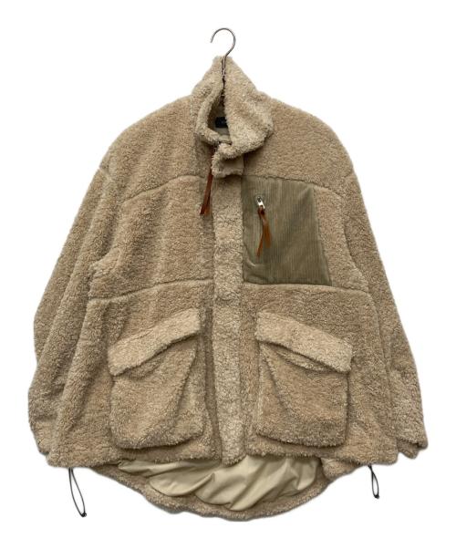 Knuth Marf（クヌースマーフ）KNUTH MARF (クヌースマーフ) ボアフリースジャケット/KMH22WG5 ベージュ サイズ:Fの古着・服飾アイテム