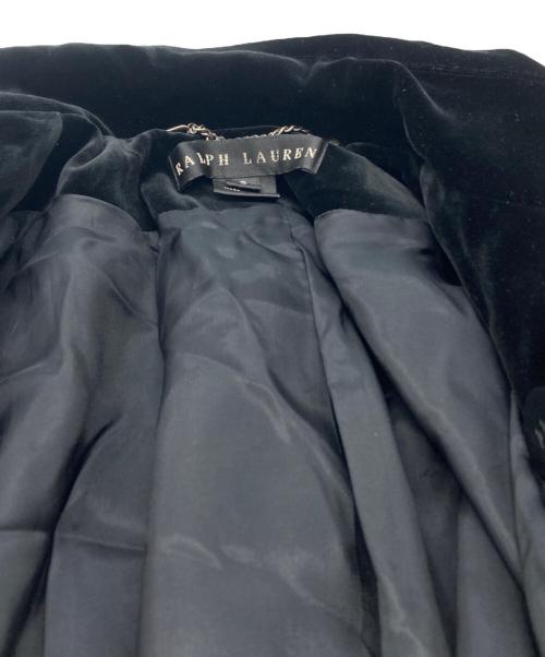 RALPH LAUREN BlackLabel（ラルフローレンブラックレーベル）RALPH LAUREN BlackLabel (ラルフローレンブラックレーベル) ベロアダブルコート ブラック サイズ:Mの古着・服飾アイテム