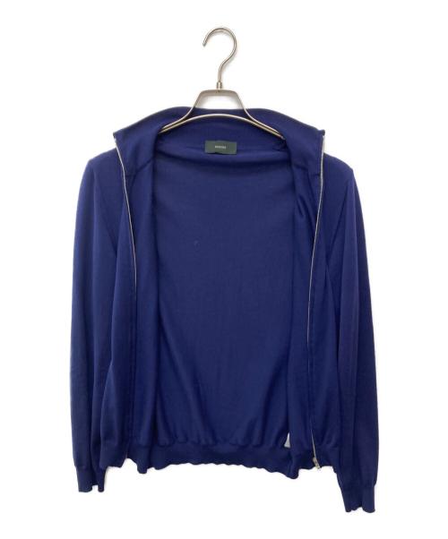 Zanone（ザノーネ）Zanone (ザノーネ) ジップアップニット ネイビー サイズ:48の古着・服飾アイテム