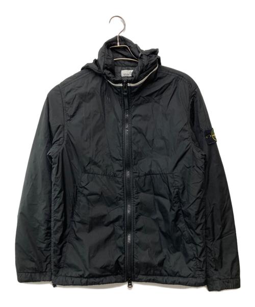 STONE ISLAND（ストーンアイランド）STONE ISLAND (ストーンアイランド) ガーメントダイナイロンプリマロフトスタンドカラーブルゾン ブラック サイズ:Ｍの古着・服飾アイテム