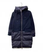 DUNOデュノ）の古着「HARUKO フードロングダウンジャケット」｜ネイビー
