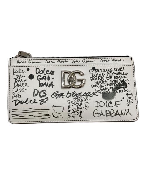 DOLCE & GABBANA（ドルチェ＆ガッバーナ）DOLCE & GABBANA (ドルチェ＆ガッバーナ) グラフィックウォレット ホワイトの古着・服飾アイテム