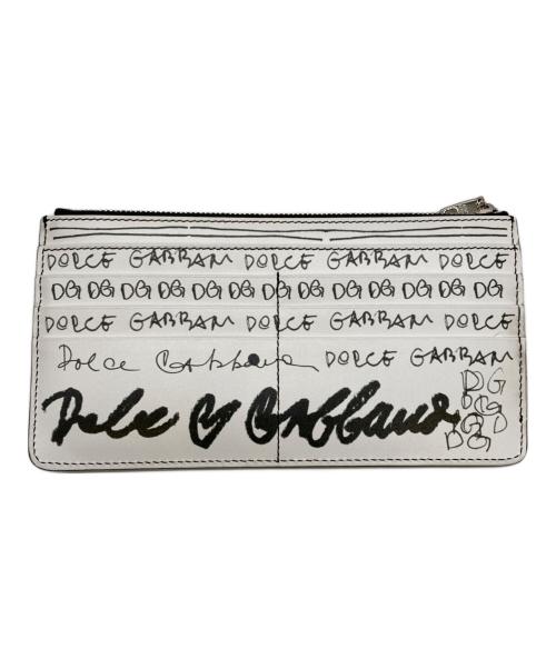 DOLCE & GABBANA（ドルチェ＆ガッバーナ）DOLCE & GABBANA (ドルチェ＆ガッバーナ) グラフィックウォレット ホワイトの古着・服飾アイテム