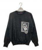 CABANキャバン）の古着「コットンカシミアジャガードプルオーバー」｜ブラック