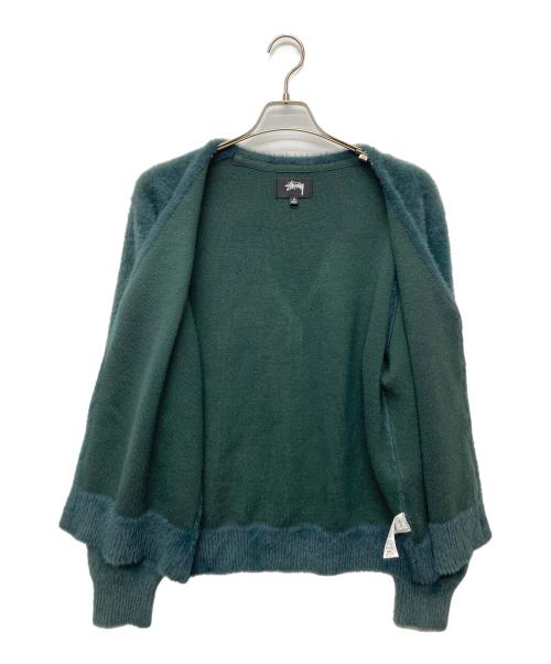 stussy（ステューシー）stussy (ステューシー) SHAGGY CARDIGAN グリーン サイズ:Ｓの古着・服飾アイテム