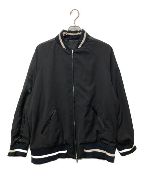 s'yte（サイト）s'yte (サイト) 23SS POLYESTER GABARDINE / ACETATE SATIN RAGLAN SLEEVE スカジャン ブラック サイズ:3の古着・服飾アイテム