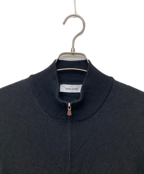 GRAN SASSO（グランサッソ）GRAN SASSO (グランサッソ) ジップアップニット ブラック サイズ:54の古着・服飾アイテム