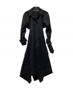 中古・古着通販】PRADA (プラダ) ナイロンジップロングコート ブラック