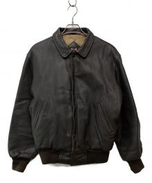 VAN JAC（ヴァン・ヂャケット）の古着「アーチロゴオールレザースタジャン/JK-10804」｜ブラウン