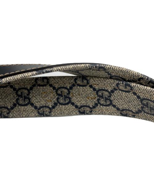 GUCCI（グッチ）GUCCI (グッチ) GGスプリーム シェリーライン トートバッグ ベージュ×ネイビーの古着・服飾アイテム
