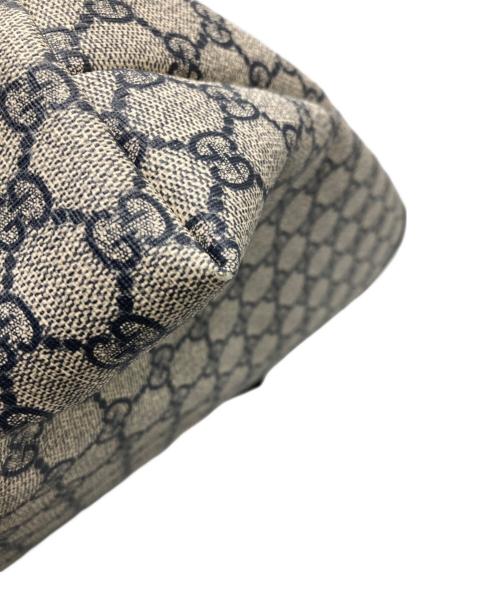 GUCCI（グッチ）GUCCI (グッチ) GGスプリーム シェリーライン トートバッグ ベージュ×ネイビーの古着・服飾アイテム