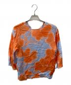 marimekkoマリメッコ）の古着「OAJA KETUNLEIPA ブラウス」｜オレンジ