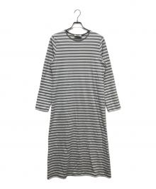 marimekko（マリメッコ）の古着「RUSKO TASARAITA LIGHT ワンピース」｜グレー