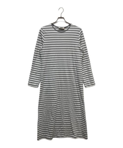 marimekko（マリメッコ）marimekko (マリメッコ) RUSKO TASARAITA LIGHT ワンピース グレー サイズ:Ｓの古着・服飾アイテム