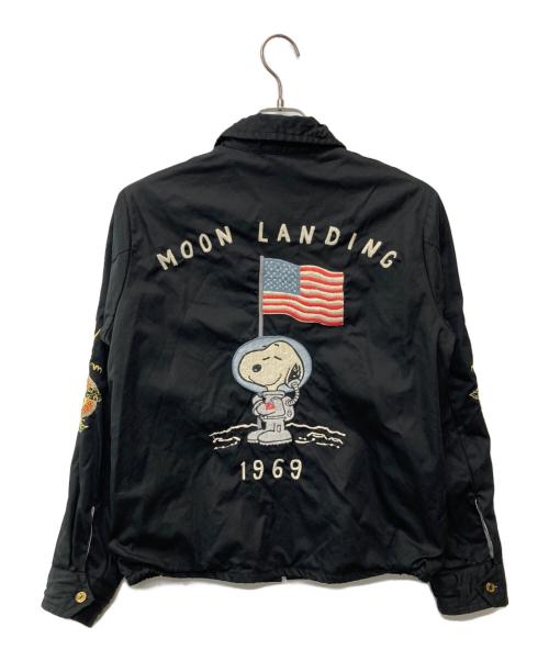 TAILOR TOYO（テーラー東洋）TAILOR TOYO (テーラー東洋) PEANUTS (ピーナッツ) COTTON VIETNAM JACKET “MOON LANDING” ブラック サイズ:Sの古着・服飾アイテム
