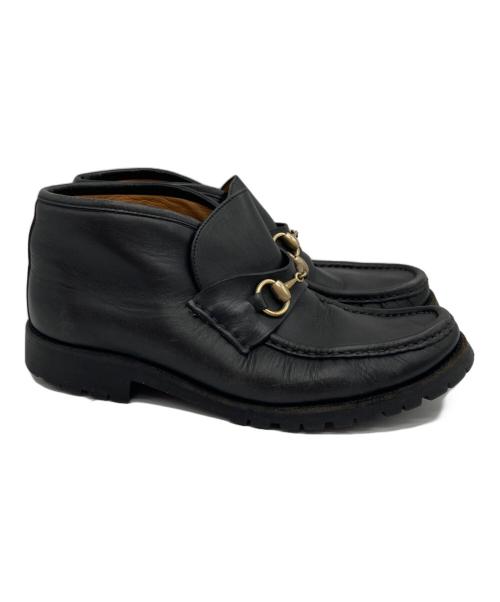 GUCCI（グッチ）GUCCI (グッチ) ホースビットチャッカーブーツ/0067 114 ブラック サイズ:411/2の古着・服飾アイテム