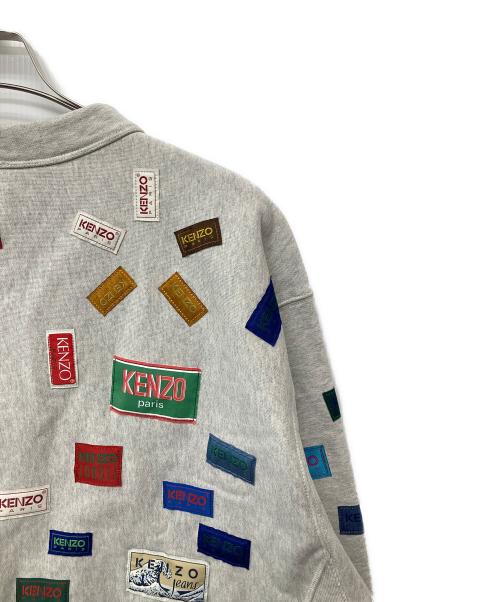 KENZO（ケンゾー）KENZO (ケンゾー) ラベルス オーバーサイズ クルーネックスウェットシャツ/FD55SW4974MC グレー サイズ:Mの古着・服飾アイテム