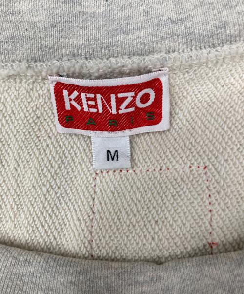 KENZO（ケンゾー）KENZO (ケンゾー) ラベルス オーバーサイズ クルーネックスウェットシャツ/FD55SW4974MC グレー サイズ:Mの古着・服飾アイテム